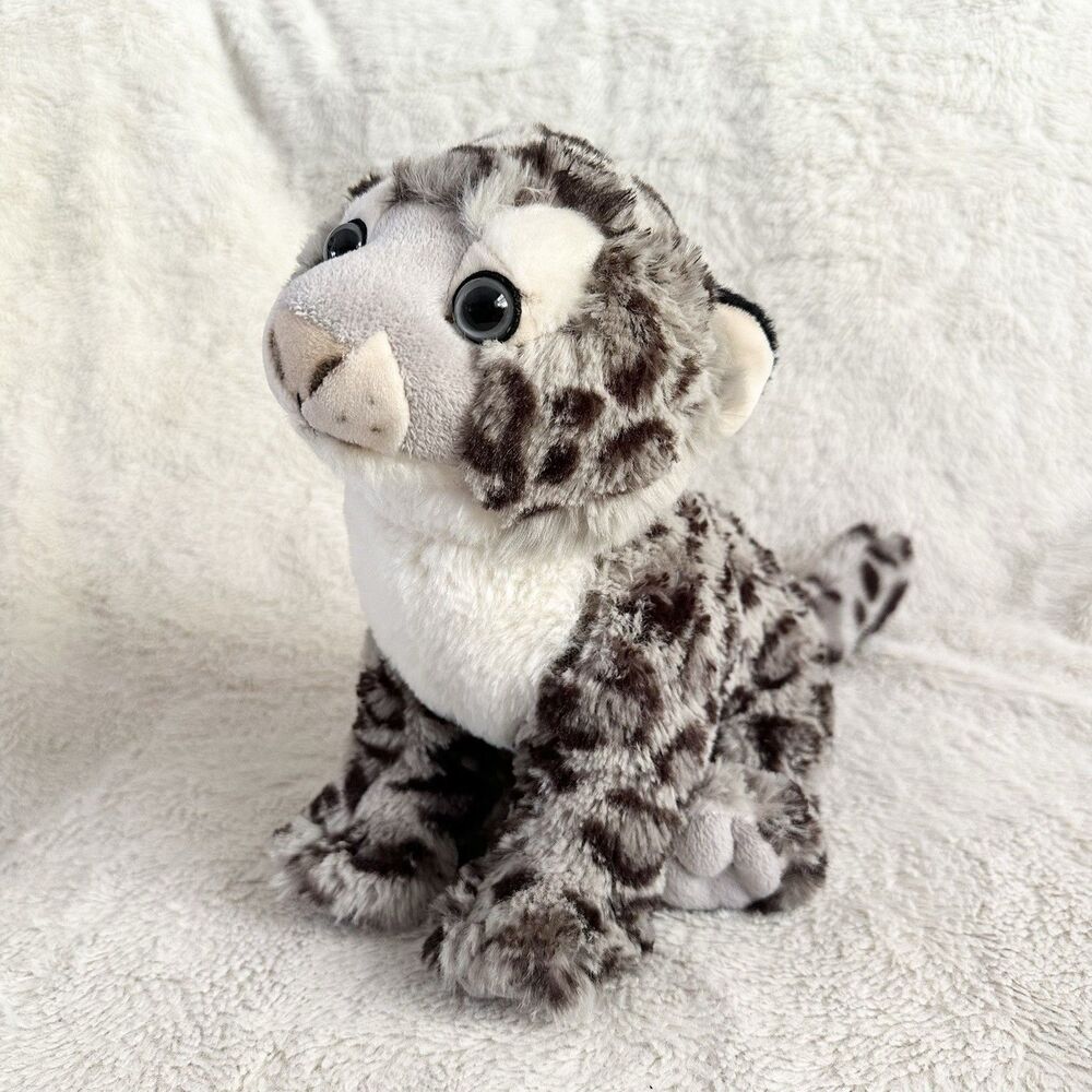 Wild Republic Gray Spotted Leopard Cub Cuddlekins Zoo Stuffed Animal 9” Toy